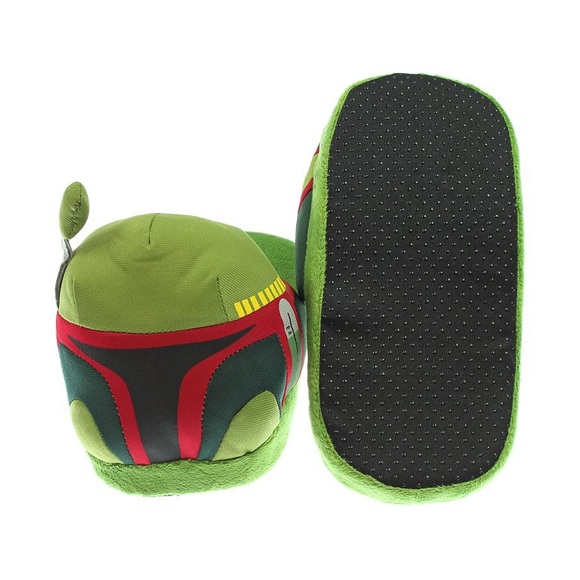 Mens’ Star Wars Boba Fett Plush Slippers Sz S - Picture 2 of 11